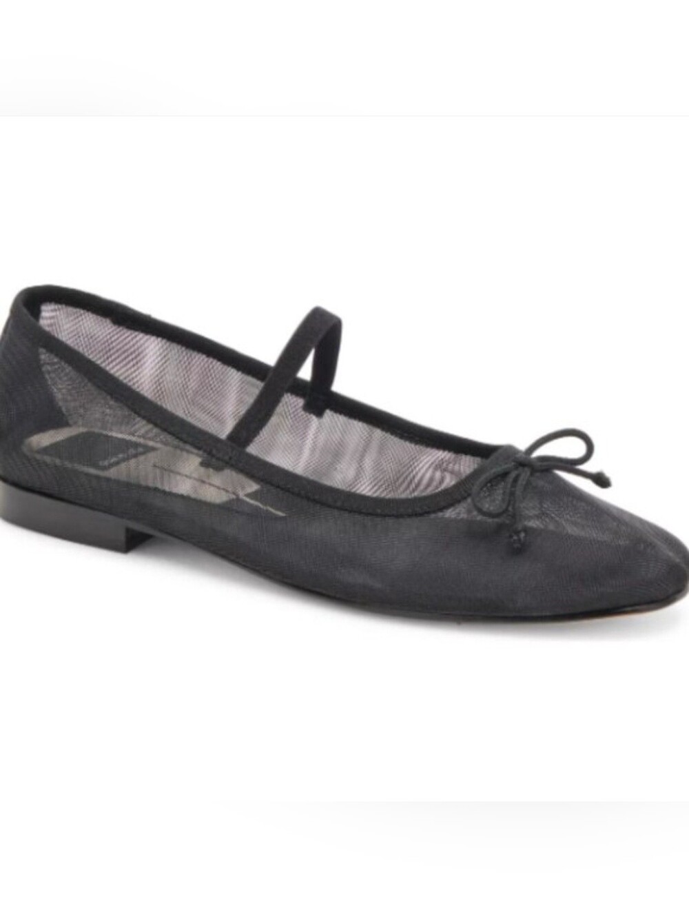 Dolce Vita Classic Black Mesh Ballet Flats with  Strap Sz 8.5 New